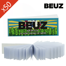 Filtres Beuz Slim Tips 21mm Skeleton - Boîte de 50 carnets