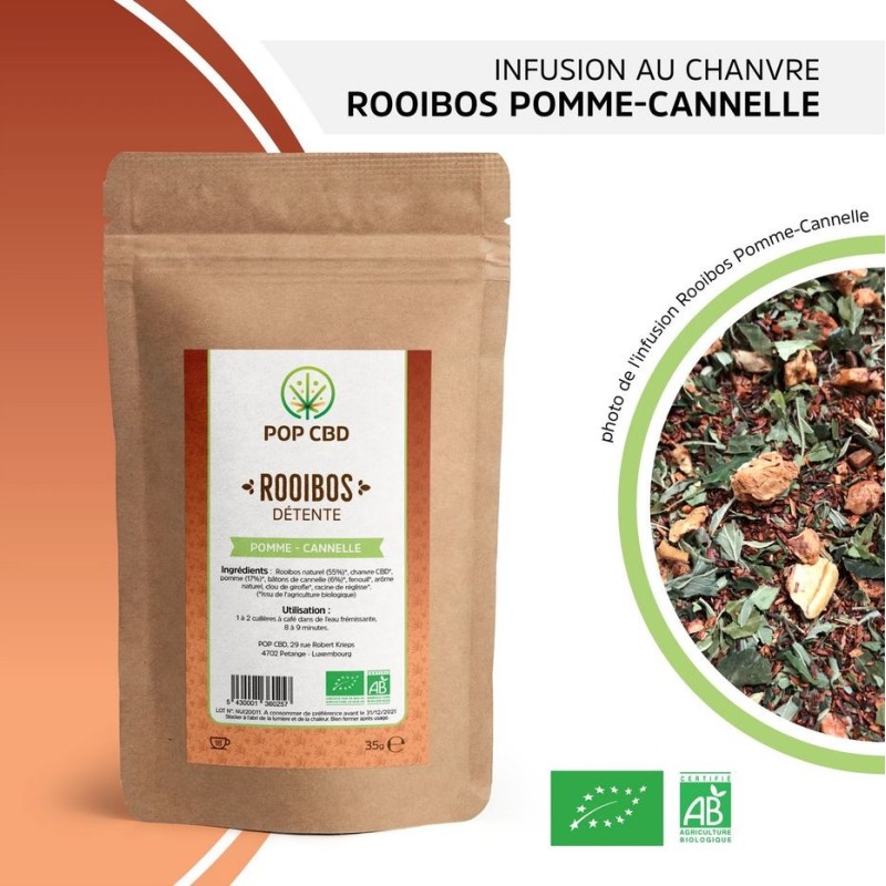 Infusion Chanvre ROOIBOS Pomme - Cannelle