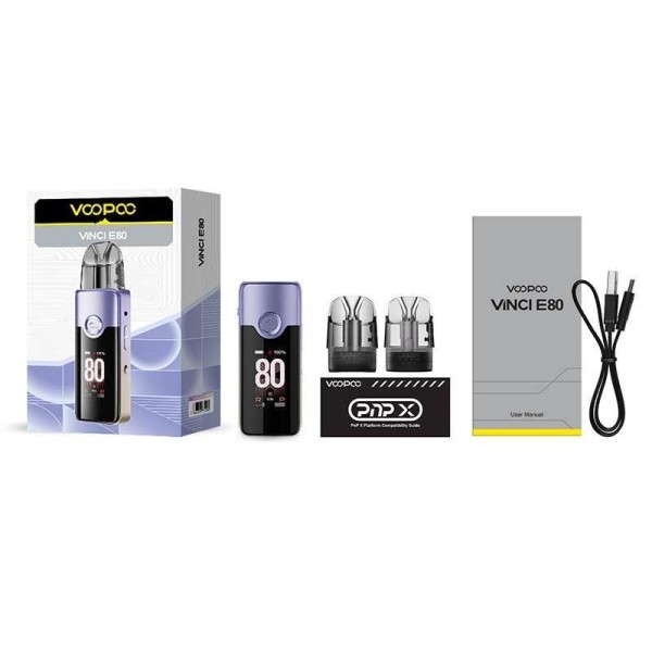 Kit Pod Vinci E80 3000mAh - Voopoo (Orange Red Gradient)
