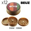 Boîte de 12 Grinders en chanvre 50 mm Beuz Hemp