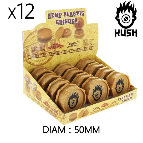 Boîte de 12 Grinders en chanvre 50 mm Stella