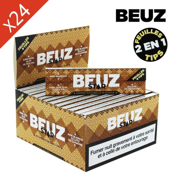 Feuilles à rouler Beuz Star Slim Non Blanchies + Filtres