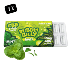 Chewing Gum CBD Bubbly Billy Buds Menthe 17mg - Pack 12 pièces