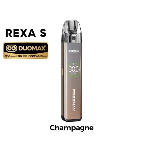 Kit Rexa S DuoMax Freemax - Pod 3ml Batterie 1300mAh (Champagne)