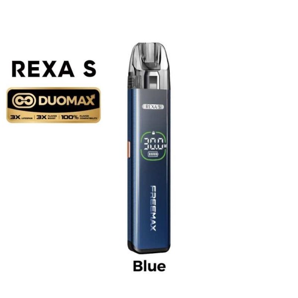 Kit Rexa S DuoMax Freemax - Pod 3ml Batterie 1300mAh (Blue)
