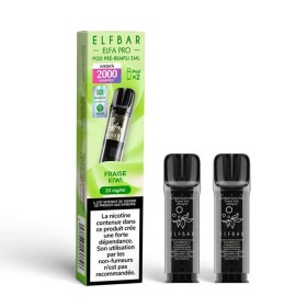 Pod pre-rempli Fraise Kiwi 2ml Elfa Pro - ElfBar (pack de 2) (20 mg/ml)