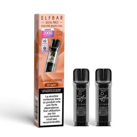 Pod pre-rempli Classic Creme 2ml Elfa Pro - ElfBar (pack de 2) (0mg)
