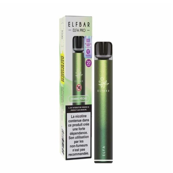 Puff Elfa Pro 500mAh 2ml - ElfBar (20 mg/ml, Declinaison:Pomme Peche)