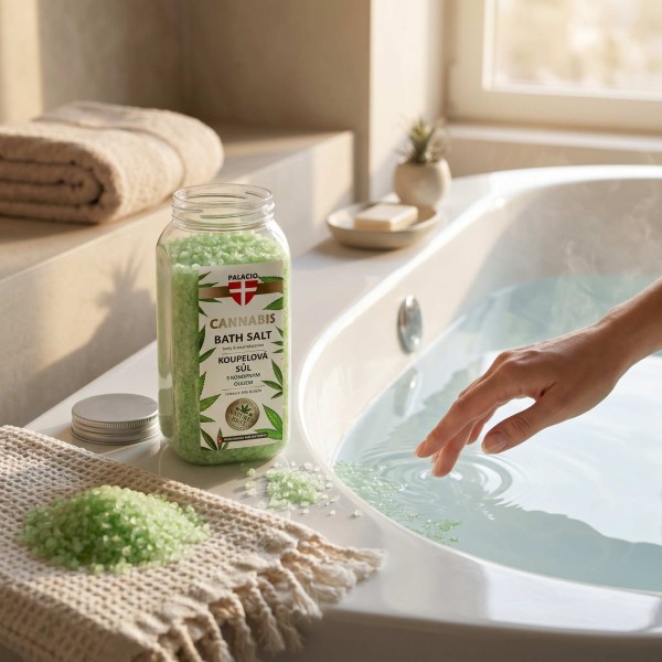 PALACIO Sel de Bain au Chanvre 900 g – Détente & Soin de la Peau