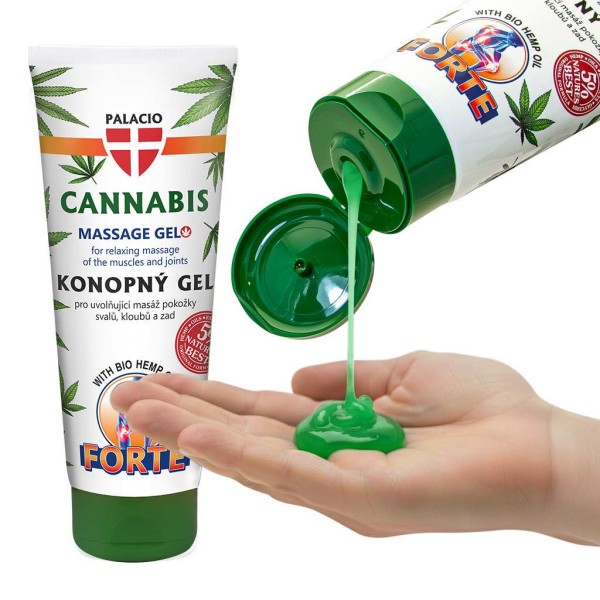 PALACIO Gel de Massage Cannabis Forte 200 ml au Chanvre BIO