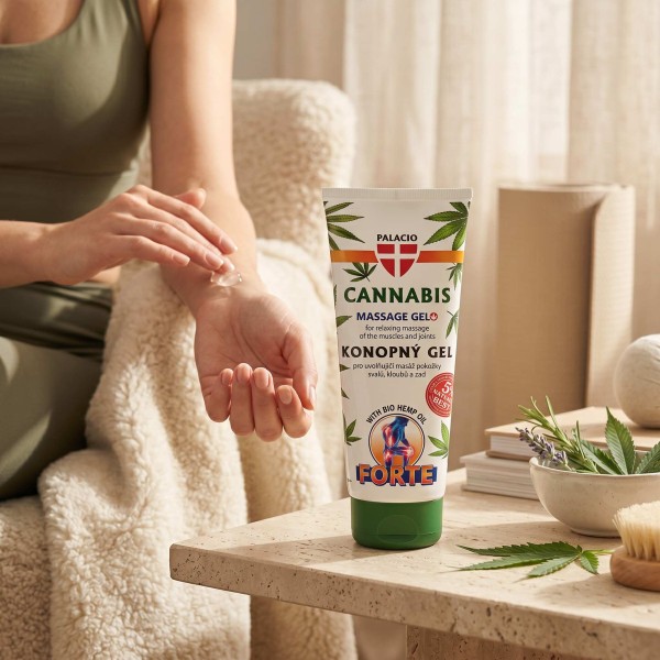 PALACIO Gel de Massage Cannabis Forte 200 ml au Chanvre BIO