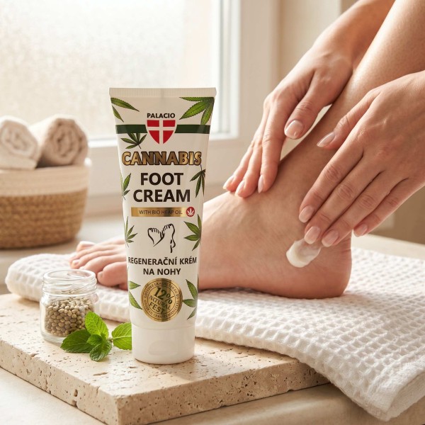 Crème pieds au chanvre BIO - Soin réparateur, 125 ml Palacio