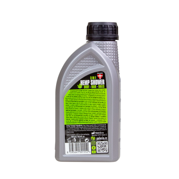 Gel Douche 3-en-1 au Chanvre pour Homme, 500 ml Palacio