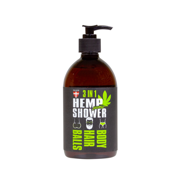 Gel Douche 3-en-1 au Chanvre pour Homme, 500 ml Palacio