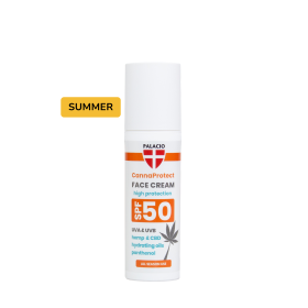 CannaProtect Crème Visage SPF50 au Chanvre & CBD, 50 ml Palacio