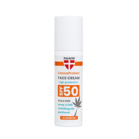 CannaProtect Crème Visage SPF50 au Chanvre & CBD, 50 ml Palacio