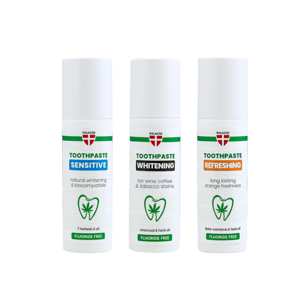 Display Dentifrices à l'Huile de Chanvre - Trio 15 pcs, 75 g Palacio