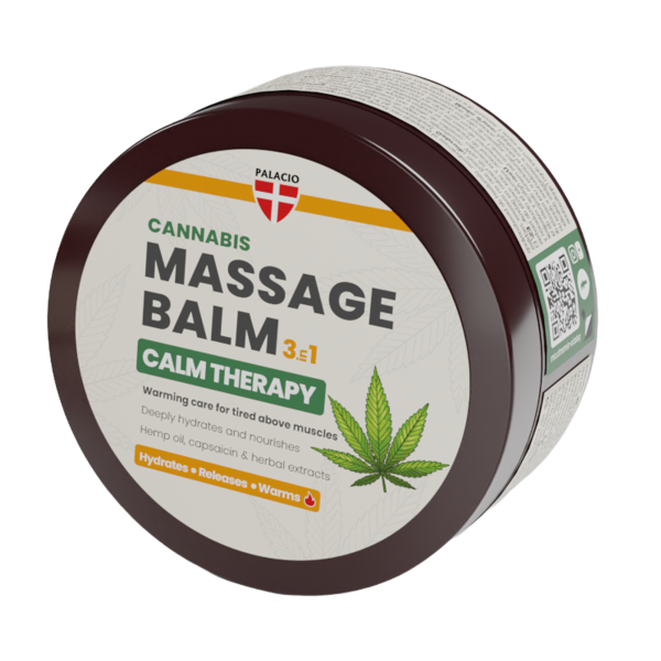 Baume de Massage Calm 3-en-1 Chauffant à l'Huile de Chanvre Palacio