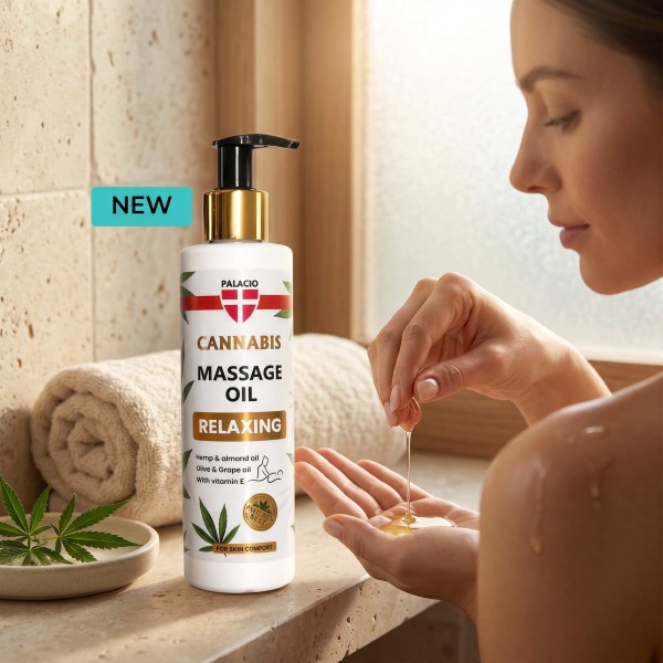 Huile de Massage Relaxante au Chanvre, 150 ml Palacio