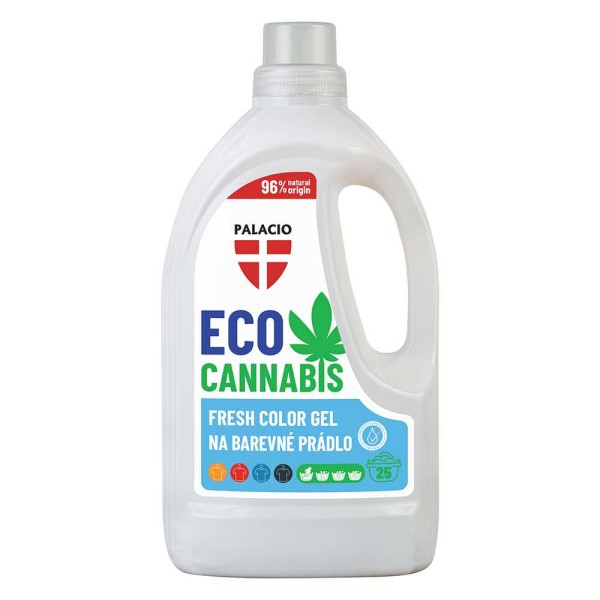 EcoCannabis - Gel lessive chanvre couleurs & linge foncé, 1,5L Palacio