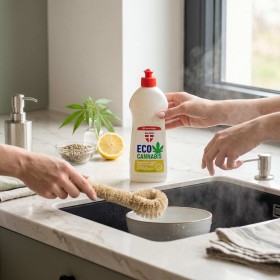Liquide vaisselle écologique EcoCannabis au chanvre, 500 ml Palacio