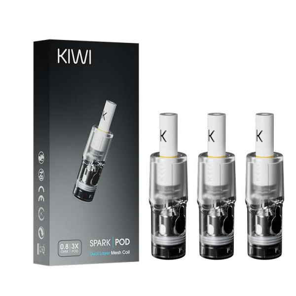 Pod Kiwi Spark V2 2ml - Kiwi Vapor (pack de 3) (1.2 Ohms)