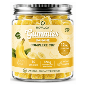 Gummies Complexe CB2 Bonbon Banane 12mg | Novaloa