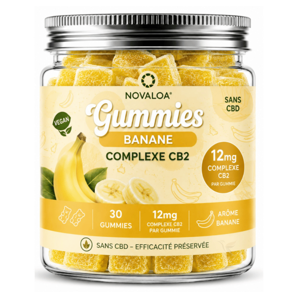 Gummies Complexe CB2 Bonbon Banane 12mg | Novaloa