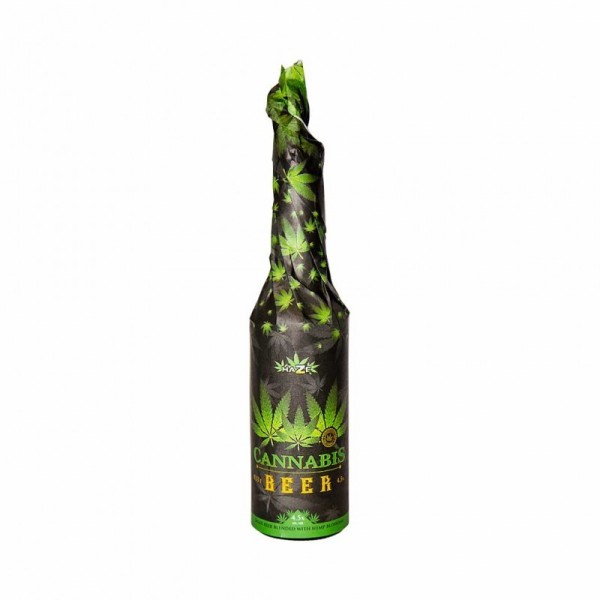 Bière CBD - bouteille habillée 33cl | MULTITRANCE & HAZE (Blanc)