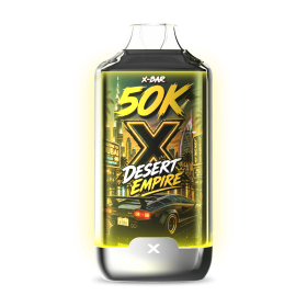 Kit X-BAR 50K Ice City Desert Empire + 3 e-liquides 10 ml (10 mg/ml)