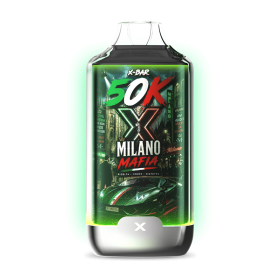 Kit X-BAR 50K Ice City Milano Mafia - Pomme Acidulée Glacée (10 mg/ml)