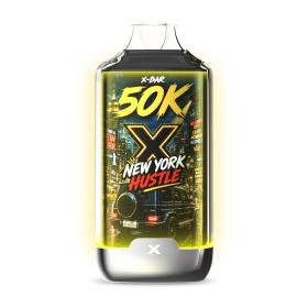 Kit X-BAR 50K Ice City New York Hustle + 3 e-liquides 10 ml (20 mg/ml)