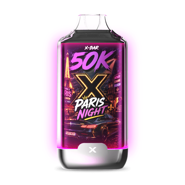 Kit Paris Night 50K Ice City X-BAR + 3 e-liquides 10 ml (20 mg/ml)