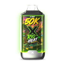 Kit X-BAR 50K Ice City Rio Heat + 3 e-liquides Triple Mango (20 mg/ml)