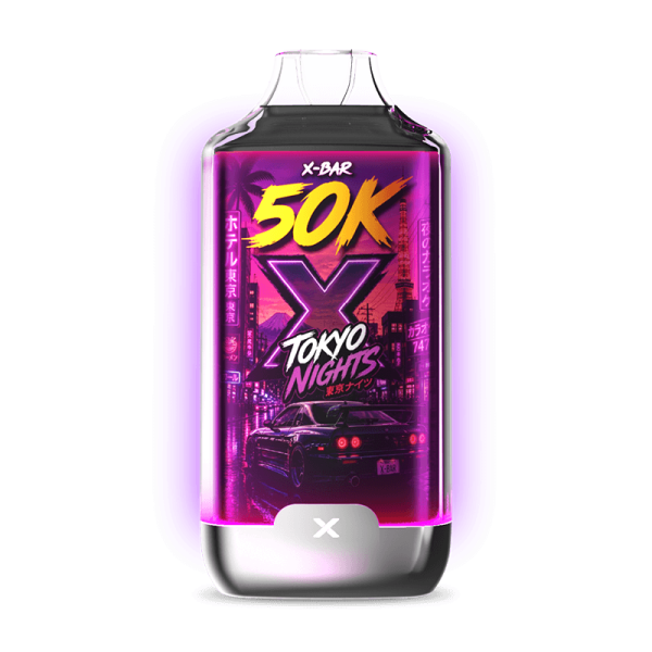 Kit X-BAR 50K Ice City Tokyo Nights + 3 e-liquides 10 ml (20 mg/ml)