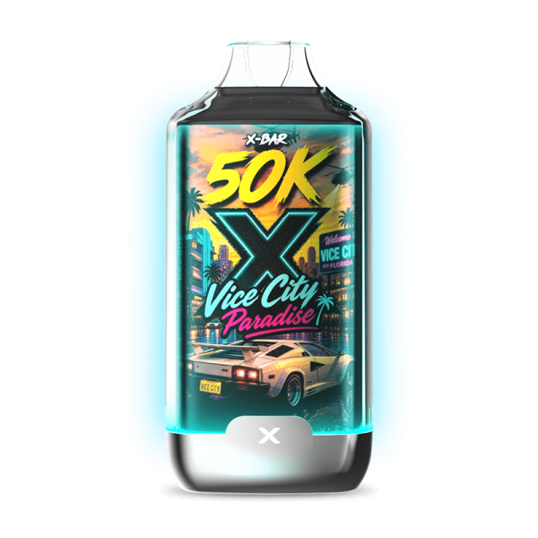 Kit V-ice City Paradise - X-BAR 50K Ice City + 3 E-liquides (20 mg/ml)
