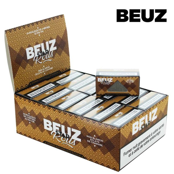 Boîte de 24 Rouleaux de Feuille à Rouler Slim Star BEUZ