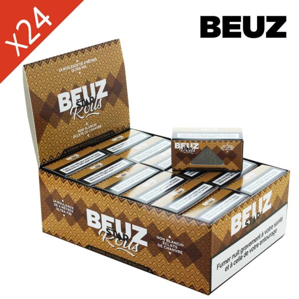 Boîte de 24 Rouleaux de Feuille à Rouler Slim Star BEUZ