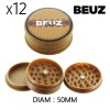 Boîte de 12 Grinders en chanvre 50 mm Beuz Star