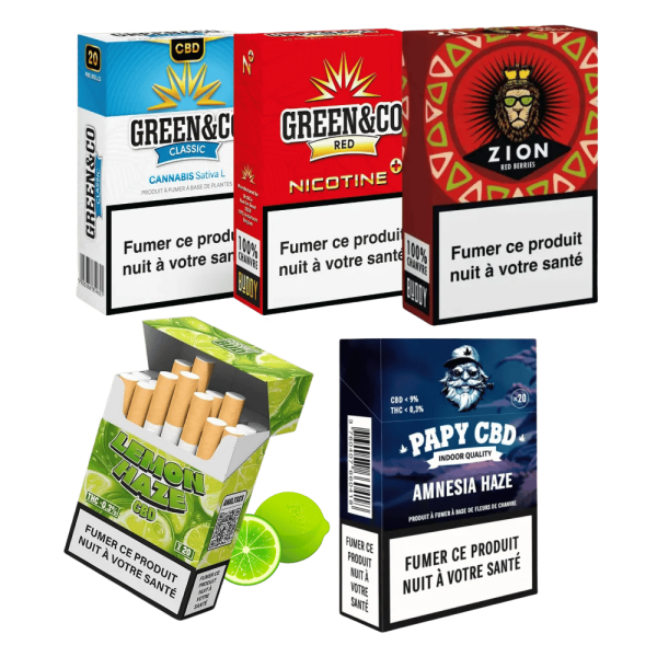 5 Cigarettes CBD Premium - Pack Découverte 2
