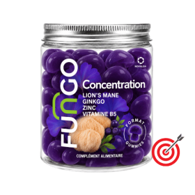 Gummies Concentration Lion's Mane Ginkgo Zinc Vitamine B5 | FUNGO