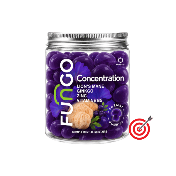 Gummies Concentration Lion's Mane Ginkgo Zinc Vitamine B5 | FUNGO