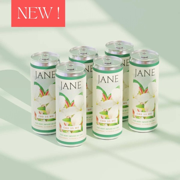 Boisson CBD Jane Gingembre, Citron et Jasmin