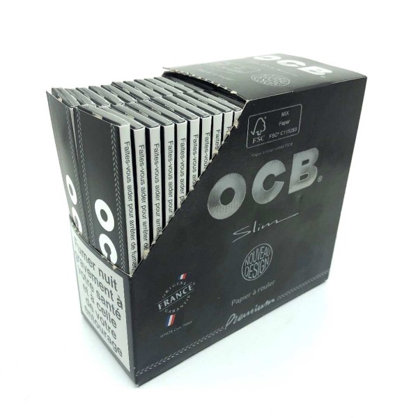 Carton de 50 Feuilles à rouler OCB Slim Classique Premium