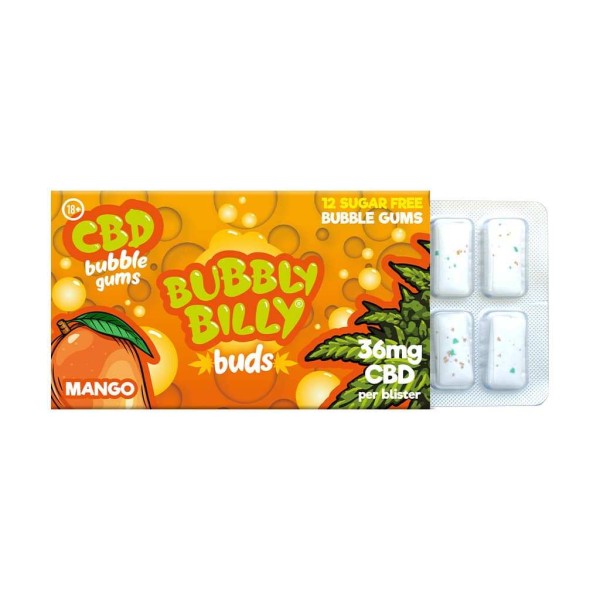 Chewinggum Bubbly Billy CBD 36mg Mango
