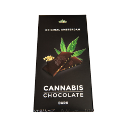 Chocolat noir fourré aux graines de chanvre