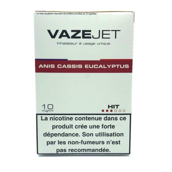 E-cigarette jetable VAZEJET Anis, Cassis et Eucalyptus (10 mg)