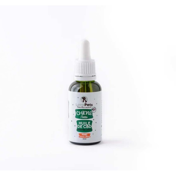 Huile de CBD 50mg pour petit chien 30ml FORT