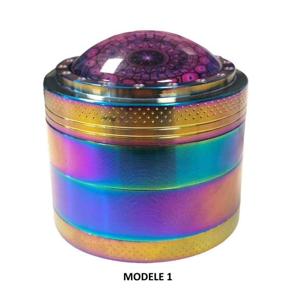 Grinder 50mm 4 Parties Epoxy Rainbow | Zorr (Modèle 2)