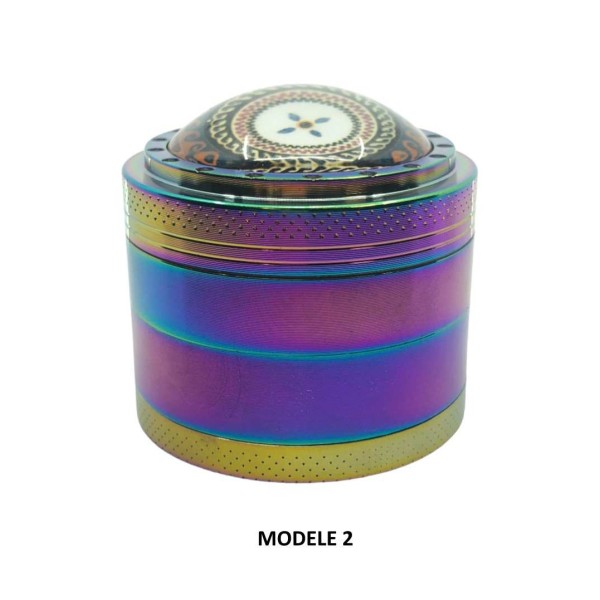 Grinder 50mm 4 Parties Epoxy Rainbow | Zorr (Modèle 2)